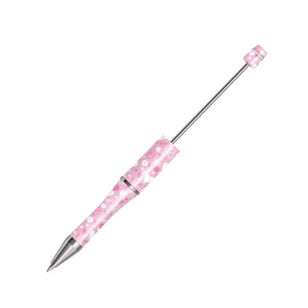 【P1】Beadable Pens Bulk Plastic Bead Ballpoint Pens for DIY 