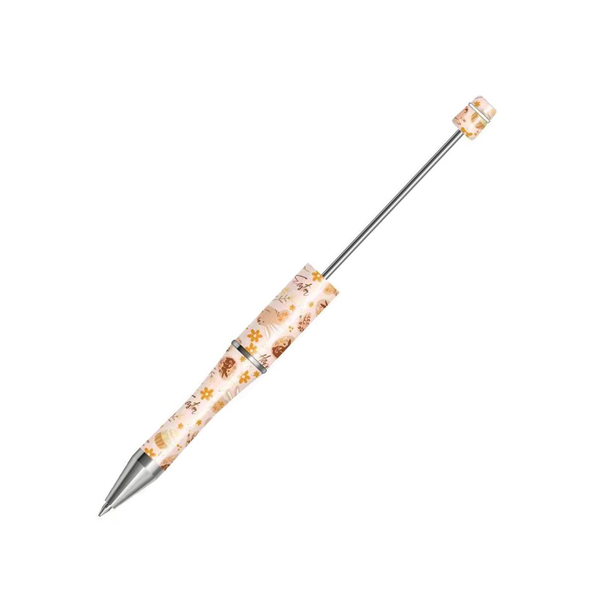 【P1】Beadable Pens Bulk Plastic Bead Ballpoint Pens for DIY 