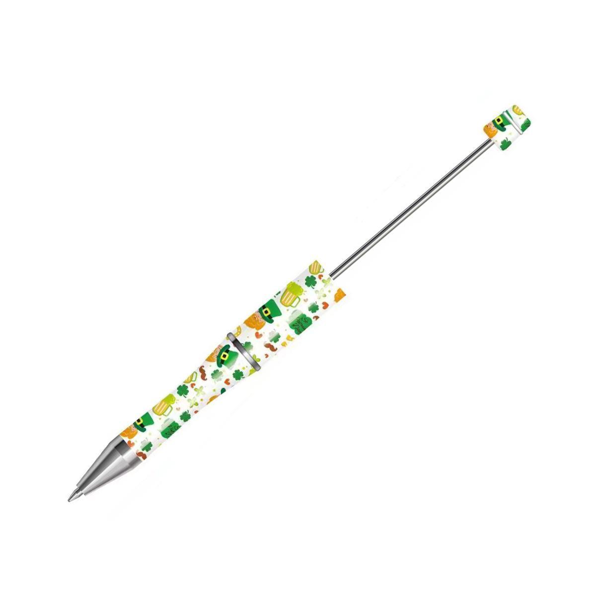 【P1】Beadable Pens Bulk Plastic Bead Ballpoint Pens for DIY 