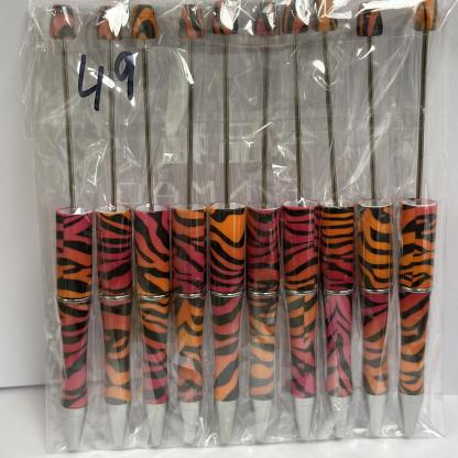 【P1】Beadable Pens Bulk Plastic Bead Ballpoint Pens for DIY 