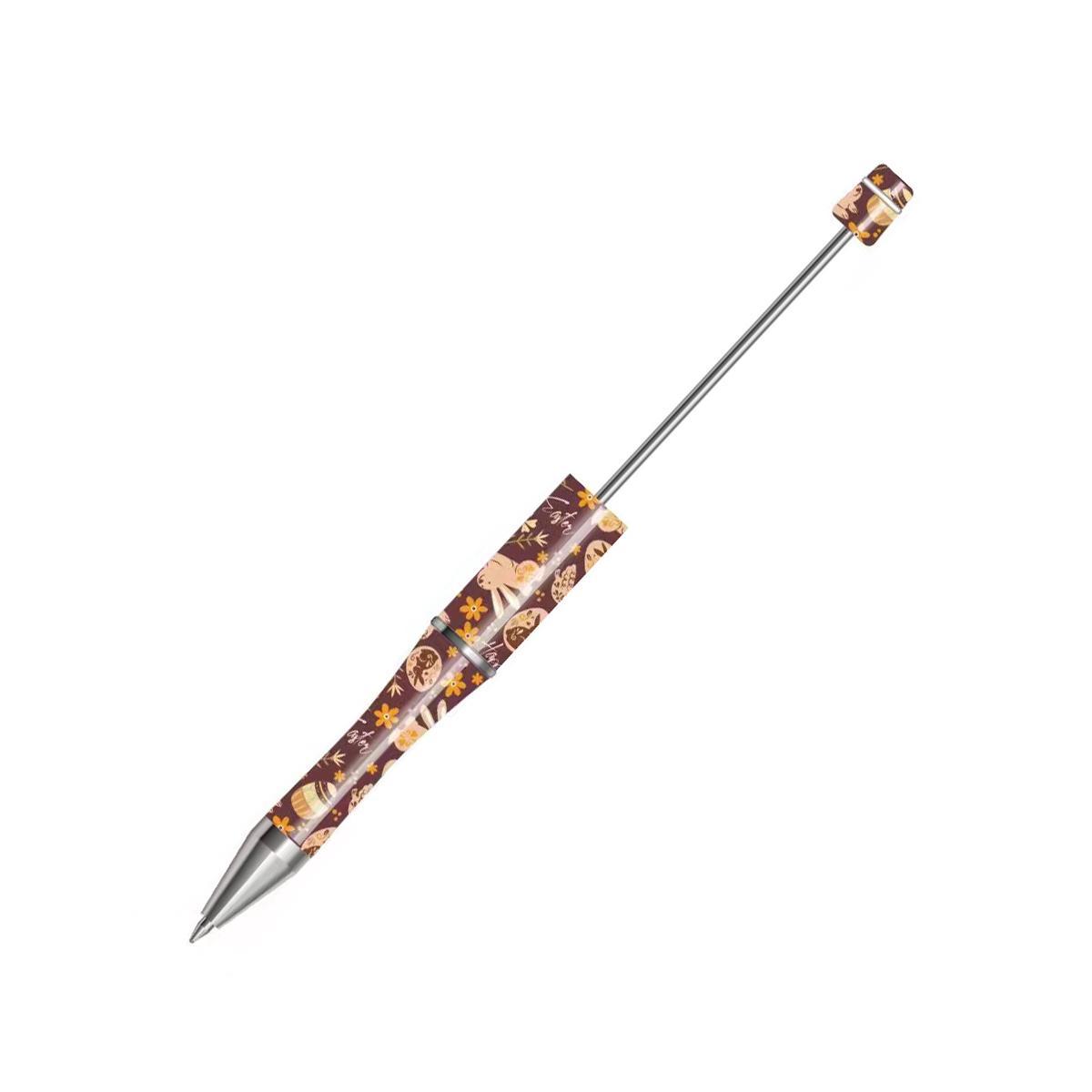 【P1】Beadable Pens Bulk Plastic Bead Ballpoint Pens for DIY 