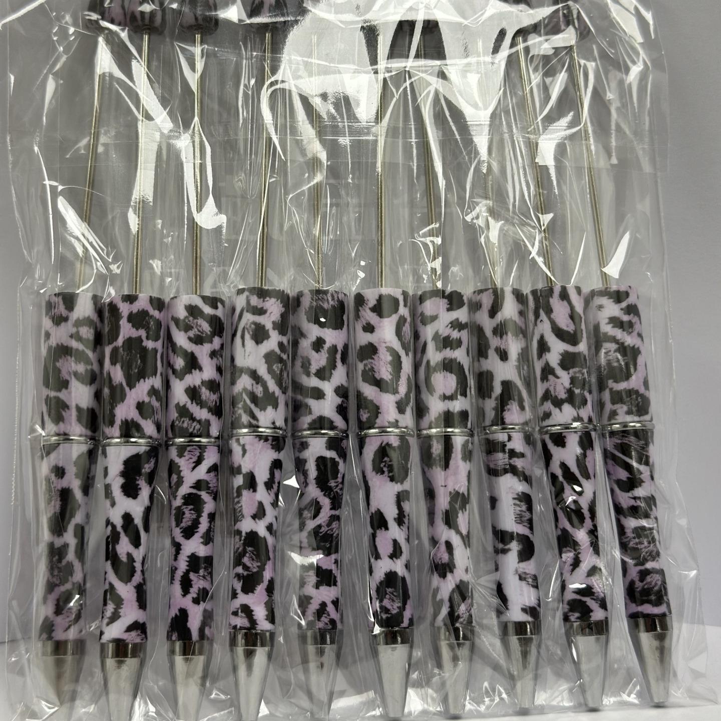 【P1】Beadable Pens Bulk Plastic Bead Ballpoint Pens for DIY 