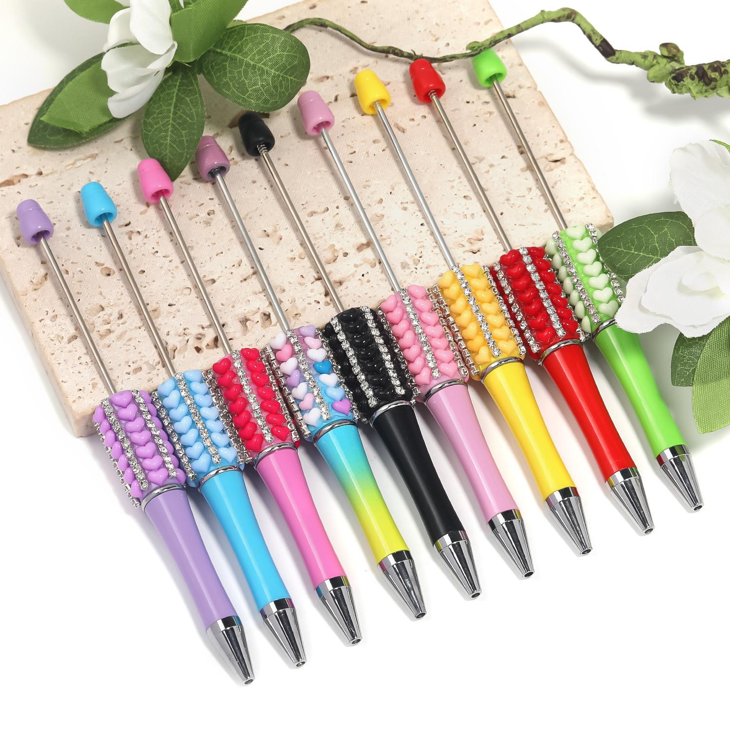 【P200】5pcs Rhinestone chain small love bead pen-JPM