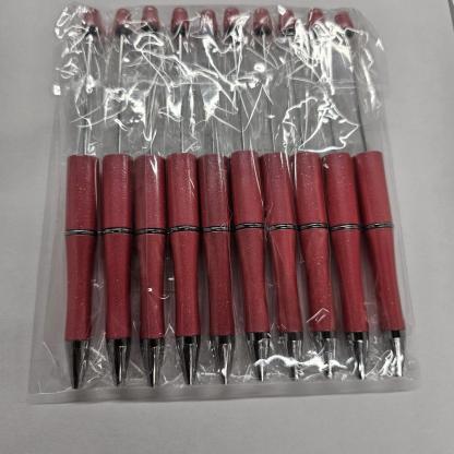 【P1】Beadable Pens Bulk Plastic Bead Ballpoint Pens for DIY 