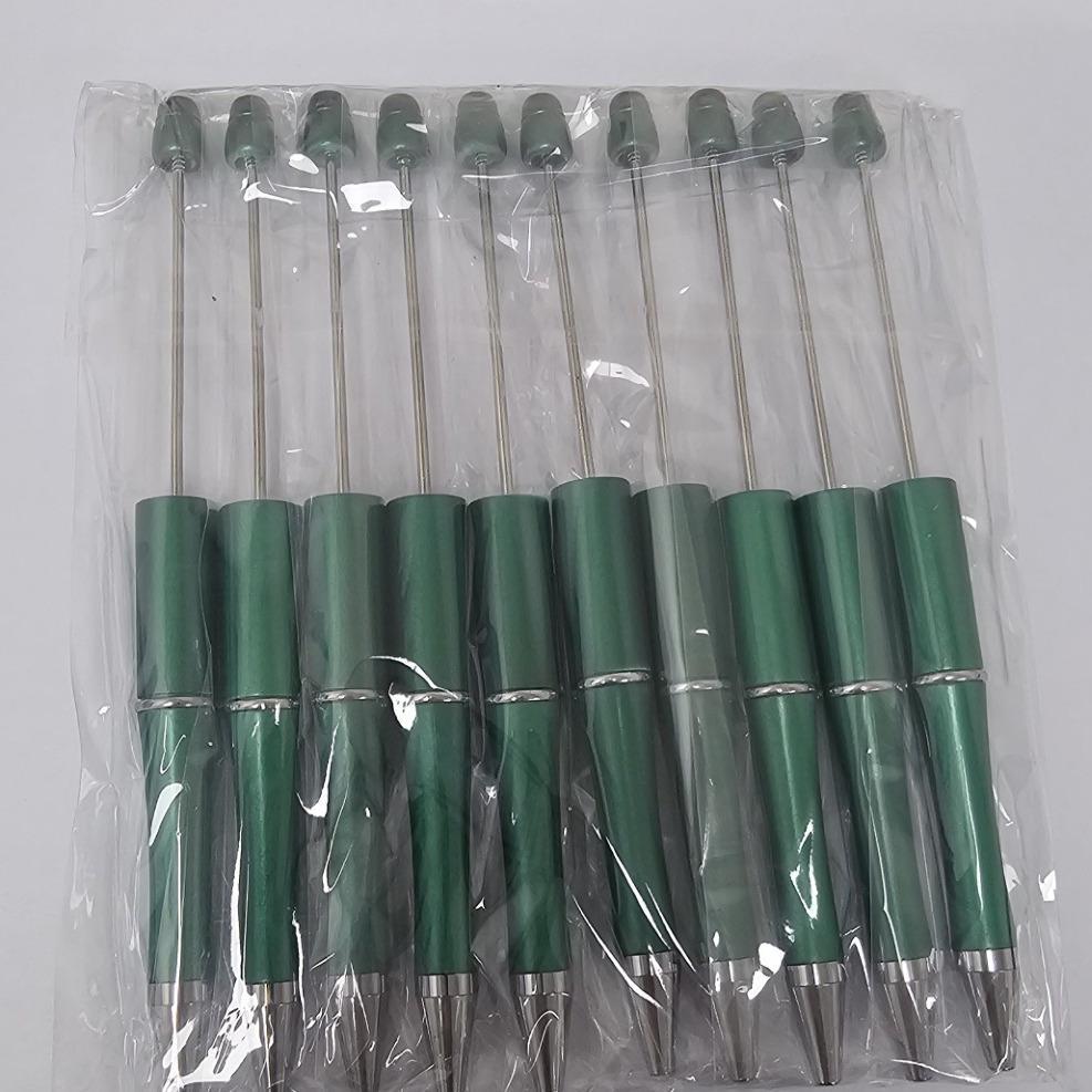 【P1】Beadable Pens Bulk Plastic Bead Ballpoint Pens for DIY 