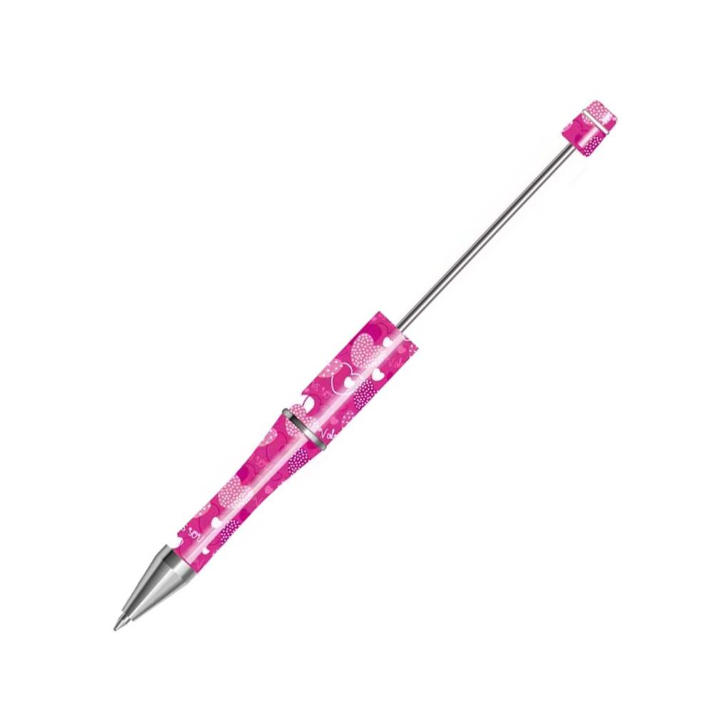【P1】Beadable Pens Bulk Plastic Bead Ballpoint Pens for DIY 