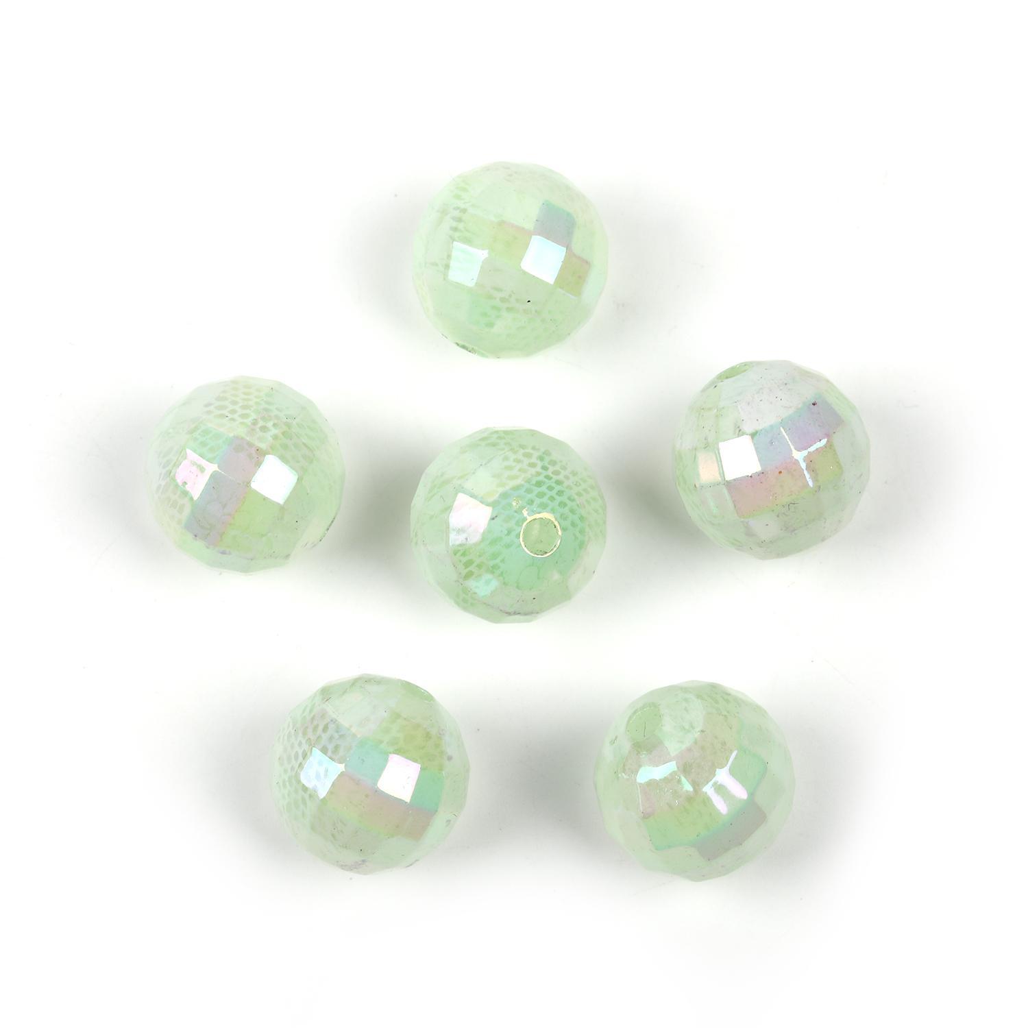 【B30】 100pcs 16mm lace printed beads round beads diy handmade-JPM