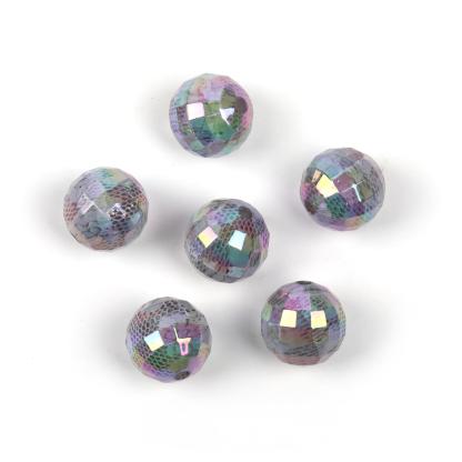 【B30】 100pcs 16mm lace printed beads round beads diy handmade-JPM
