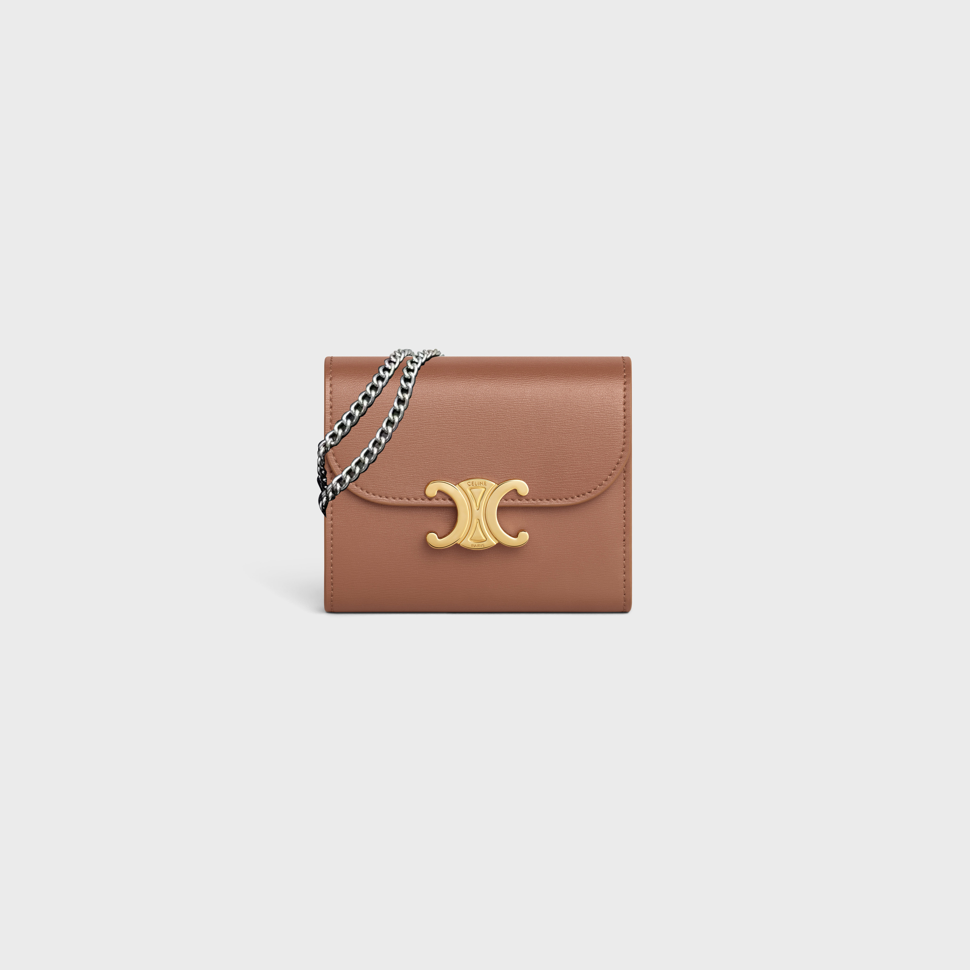CELINE スモールウォレット トリオンフ シャイニーカーフスキン