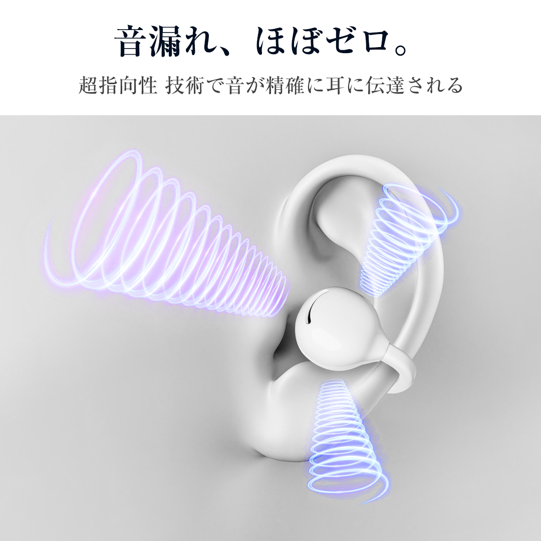 イヤホン  Bluetooth6.0 イヤーカフイヤホン ENCノイズキャンセリンク 瞬間接続 低遅延 左右分離型  軽型 iPhone/Android適用 通勤/通学