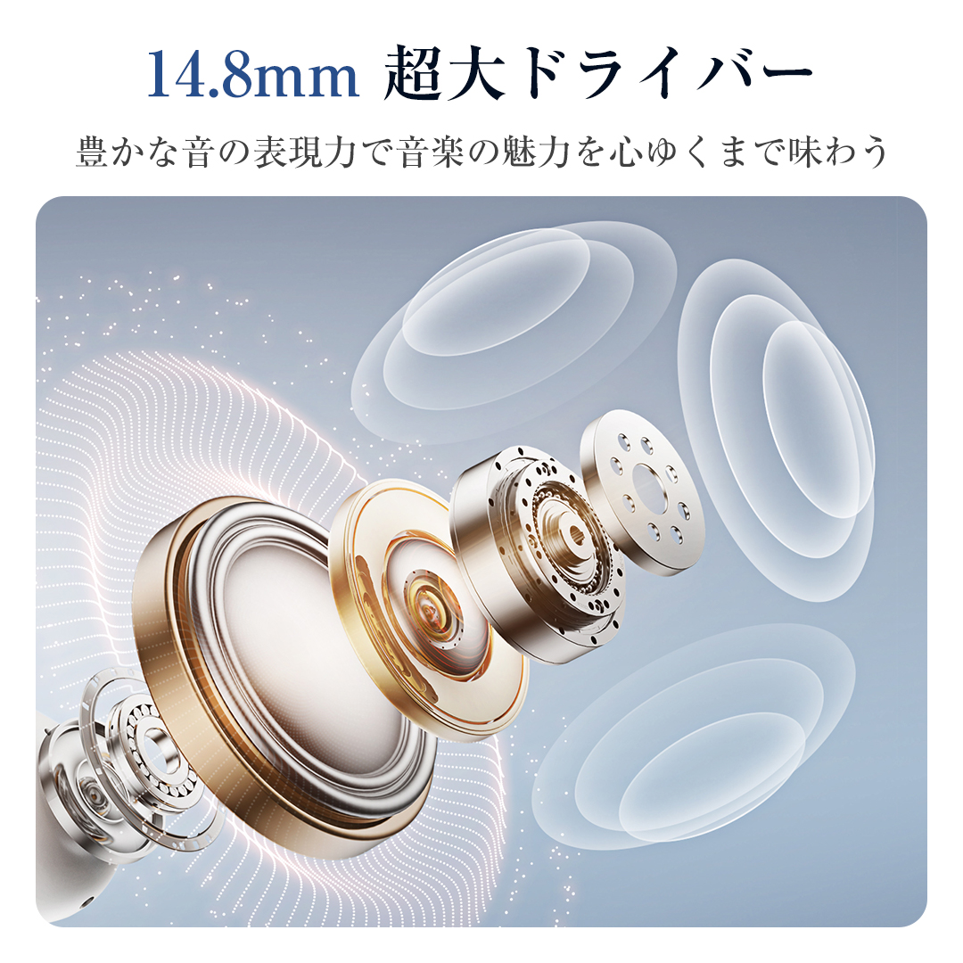 イヤホン  Bluetooth6.0 イヤーカフイヤホン ENCノイズキャンセリンク 瞬間接続 低遅延 左右分離型  軽型 iPhone/Android適用 通勤/通学