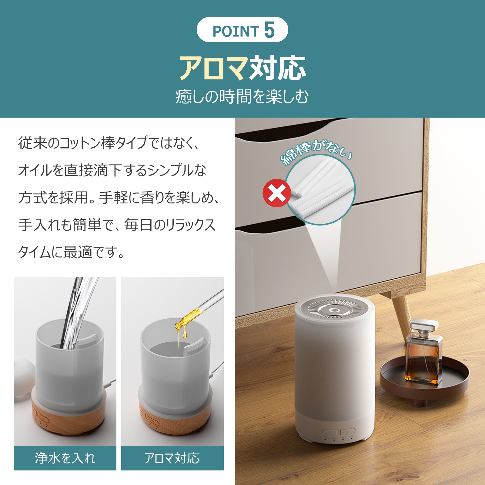 加湿器 超音波式 お手入れ簡単 小型 3重除菌 空焚き防止 卓上 タイマー 大容量  多様なLEDライト 静音設計 省エネ 節電 丸洗い 洗いやすい 乾燥対策