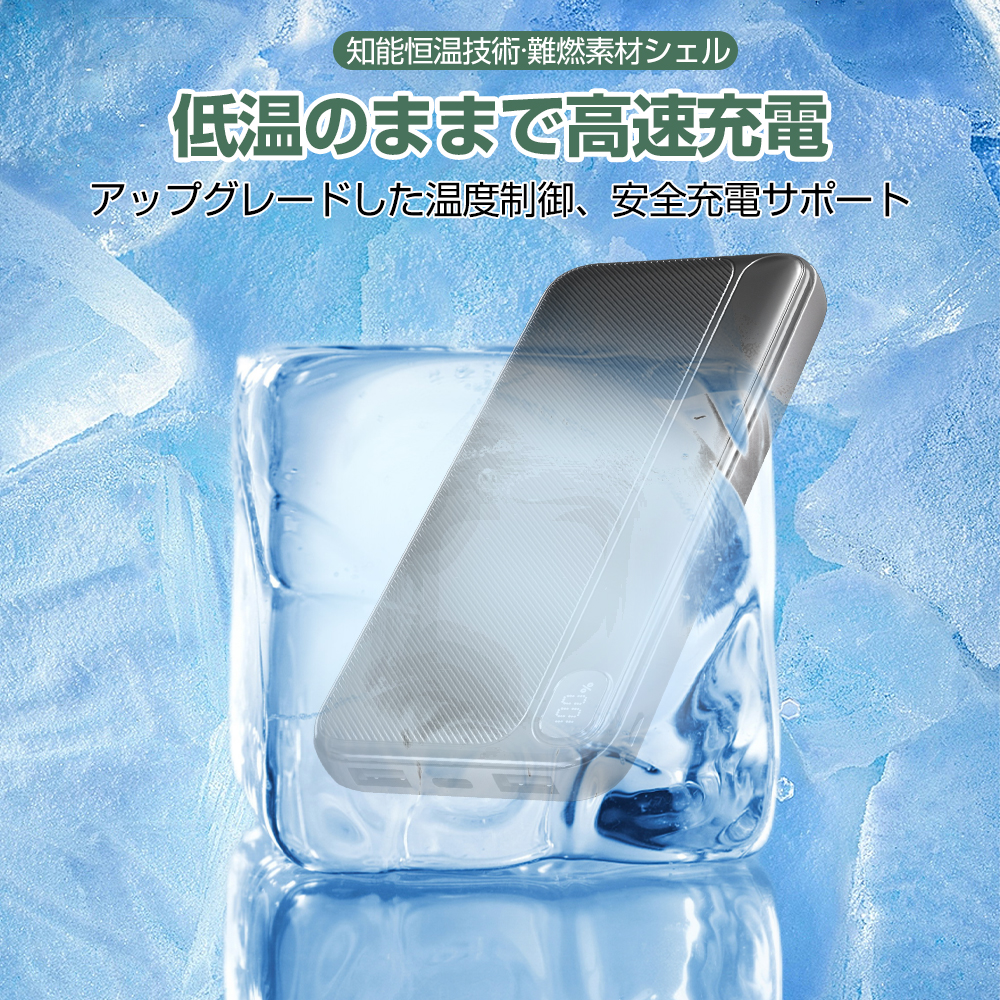 モバイルバッテリー 2.4A急速充電 22000mAh 大容量 小型 軽量 2台同時充電 携帯充電器 LED残量表示 スマホ充電器 携帯バッテリー iphone充電器