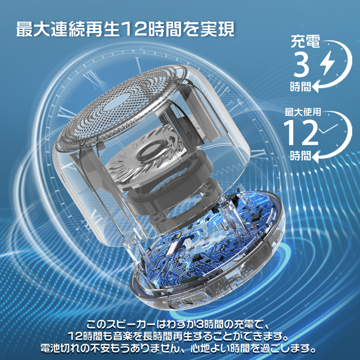 スピーカー Bluetooth 2026新型 軽量型 大音量 IPX7防水 コンパクト マイク内蔵 ハンズフリー通話 ポータブルブルートゥース ミニ 持ち運び便利 小型 片手サイズ