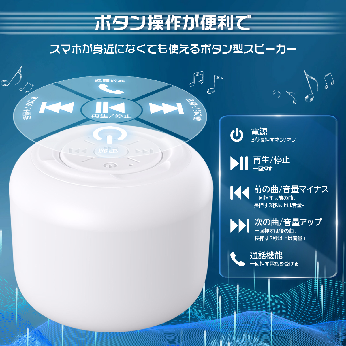スピーカー Bluetooth 2026新型 軽量型 大音量 IPX7防水 コンパクト マイク内蔵 ハンズフリー通話 ポータブルブルートゥース ミニ 持ち運び便利 小型 片手サイズ