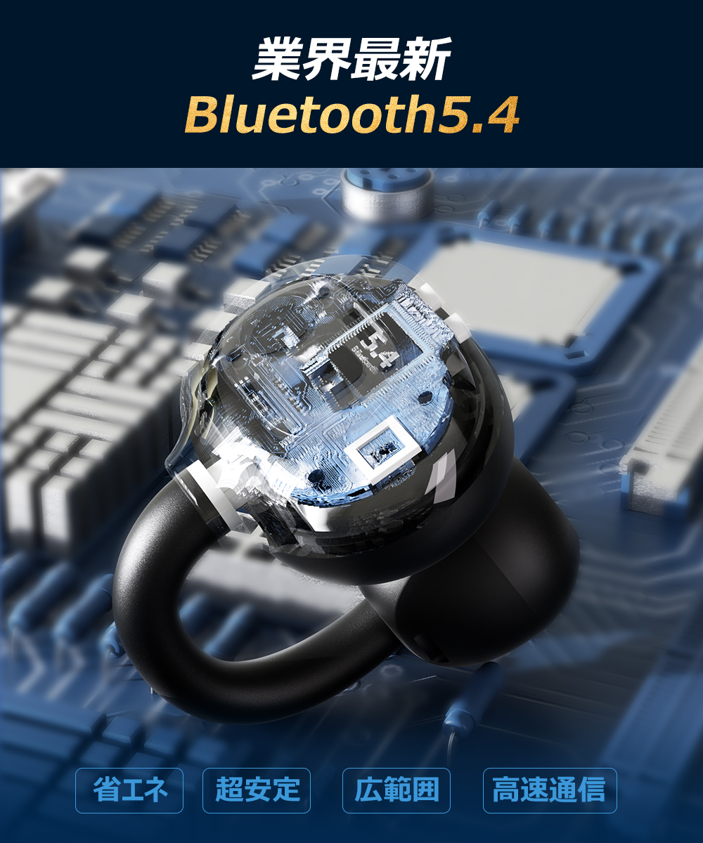 イヤホン Bluetooth【2025革新イヤーカフ型 音質特化モデル 究極フィット感】 ワイヤレスイヤホン Bluetooth5.4 耳挟み式 圧迫感ゼロ 業界トップ音質 骨伝導の革新 残量表示 通話ノイズキャンセル 指向性音伝送技術 音漏れ抑制 軽い着装 落ちにくい 最大40時間連続再生 自動ペアリング Type-C急速充電 iOS/Android対応
