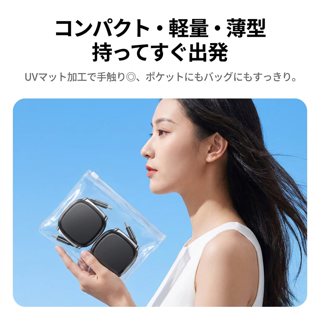 Type-C ケーブル 充電ケーブル pd対応 TypeC CtoC ケーブル 240W 急速充電 巻き取り 高速データ転送 1m ノートPC MacBook