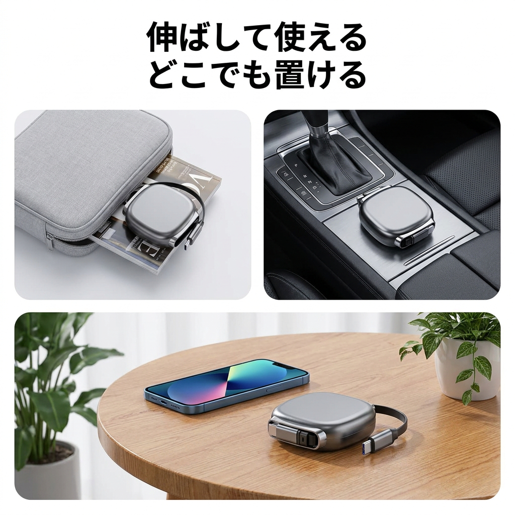 Type-C ケーブル 充電ケーブル pd対応 TypeC CtoC ケーブル 240W 急速充電 巻き取り 高速データ転送 1m ノートPC MacBook