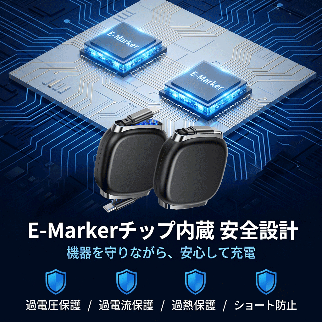 Type-C ケーブル 充電ケーブル pd対応 TypeC CtoC ケーブル 240W 急速充電 巻き取り 高速データ転送 1m ノートPC MacBook