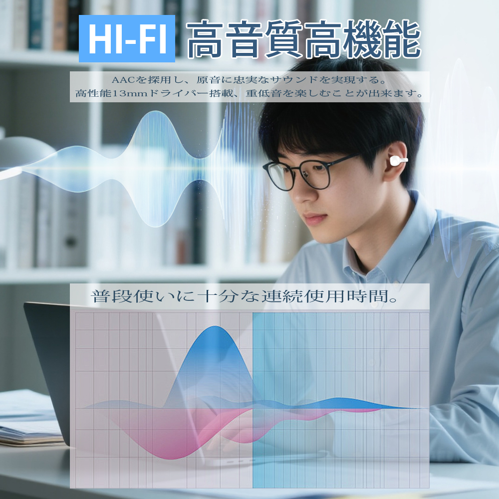 ワイヤレスイヤホン 骨伝導 イヤホン bluetoothイヤホン SHRATCH オープンイヤー型 耳を塞がない 骨伝導イヤホン イヤフォン 残量表示 音漏れ抑制 急速充電