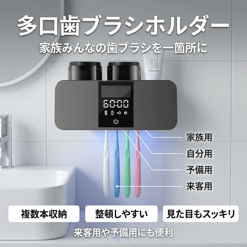 歯ブラシ 除菌 歯ブラシ除菌器 歯ブラシホルダー 歯ブラシ除菌機 壁掛け UV除菌 収納 おしゃれ