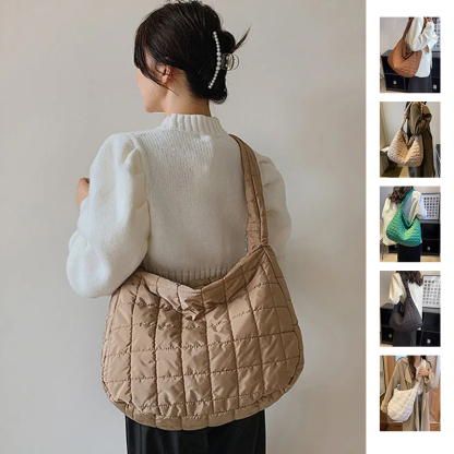 欧米風キルトショルダーバッグ