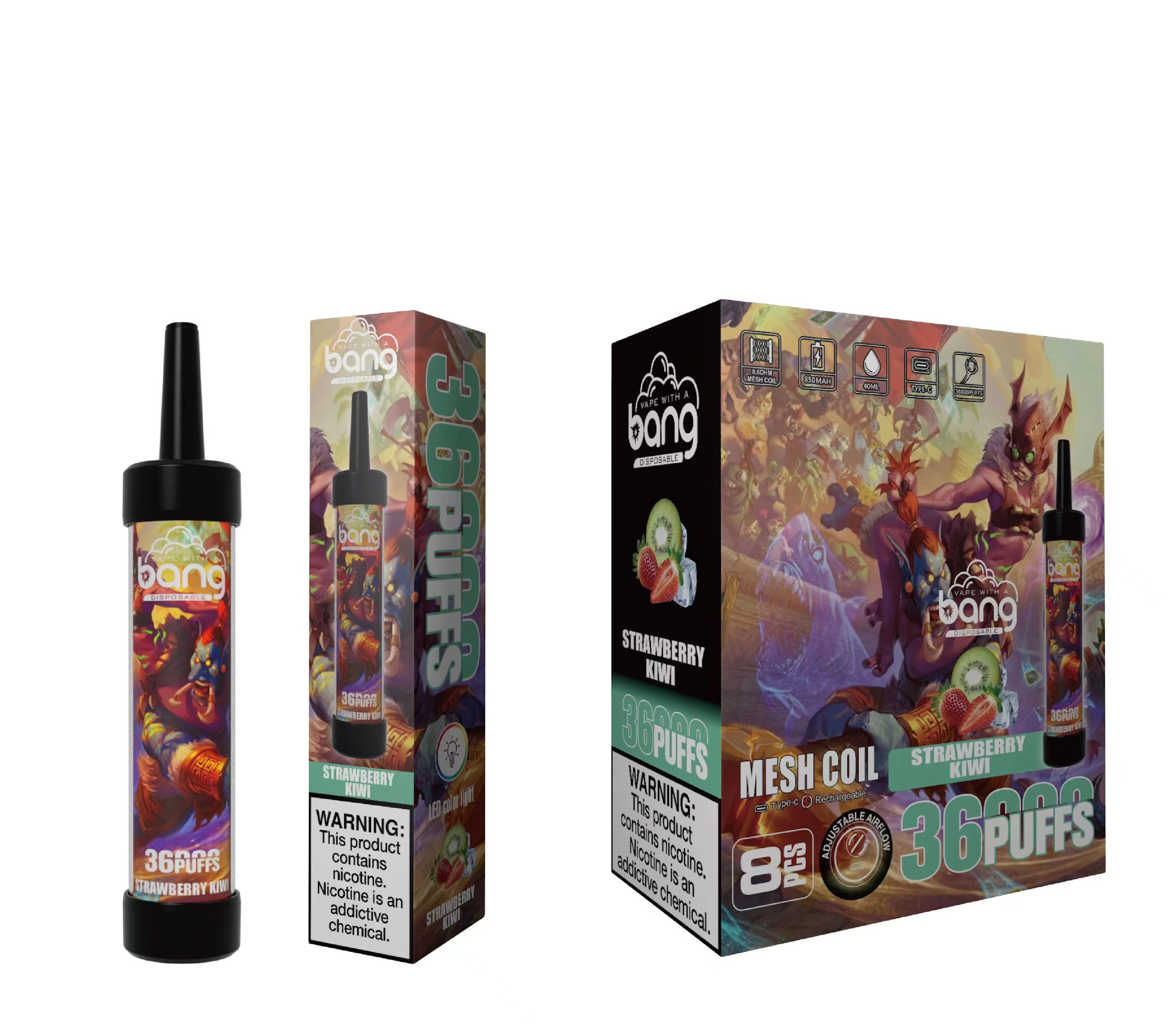 BANG 36000 一次性電子煙｜36,000 抽 × 可調氣流 × LED 彩燈｜極致續航體驗