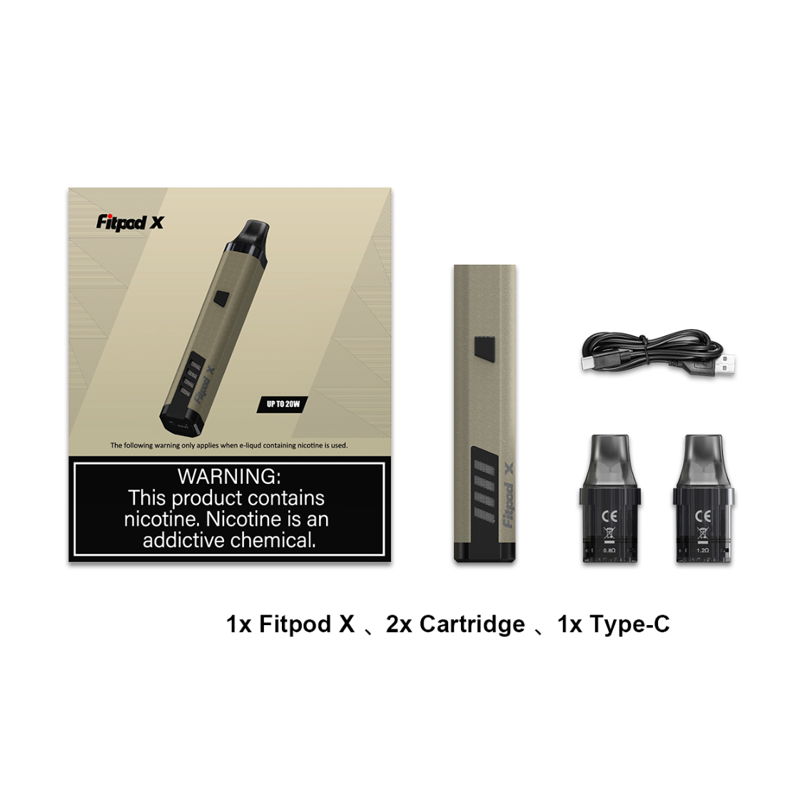 【小煙主機套裝】FITPOD X SLYEEK 3 斯萊克三代主機 | 通用 第一代的 Omario Slyeek / 第二代的 INVC Slyeek S 斯萊克空倉0.8/1.2