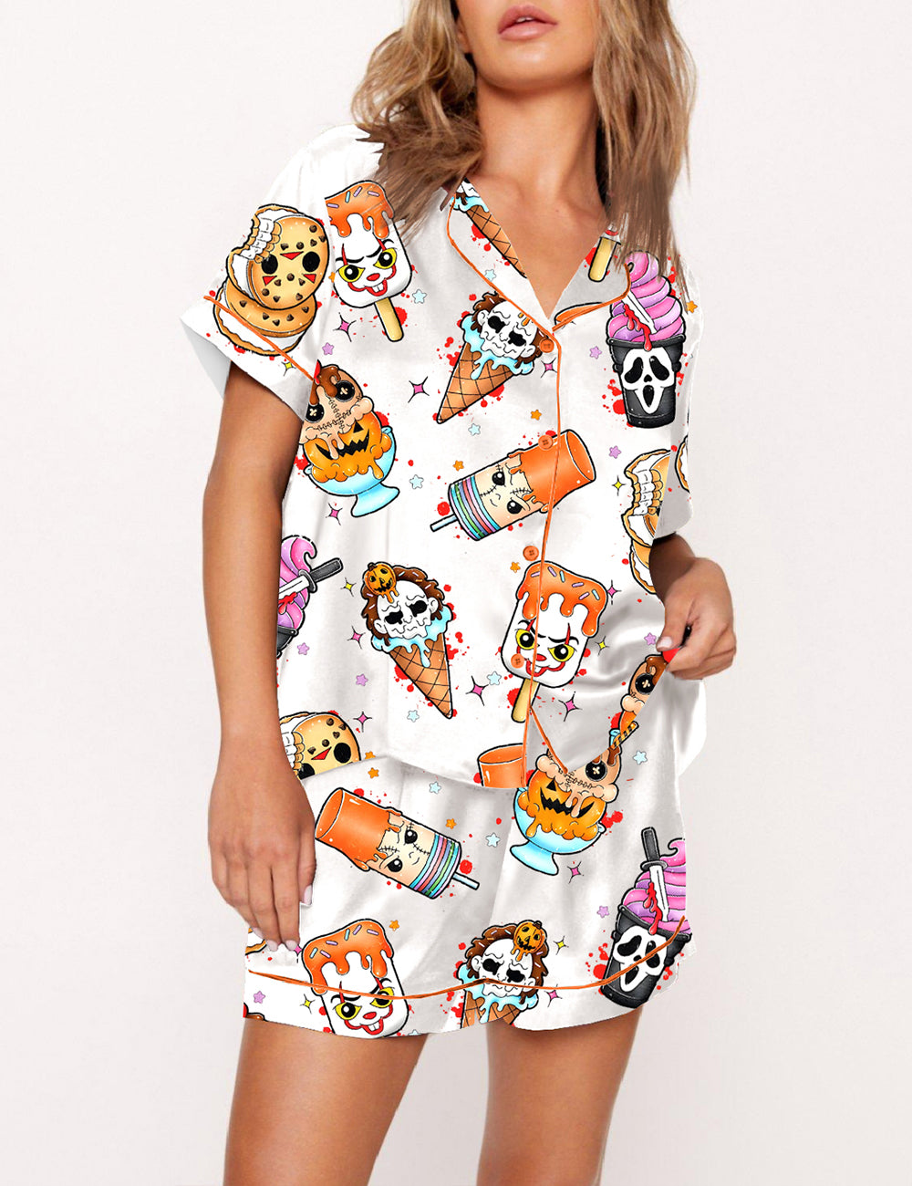 Women's Horror Movie Summer Popsicle Pajama Set