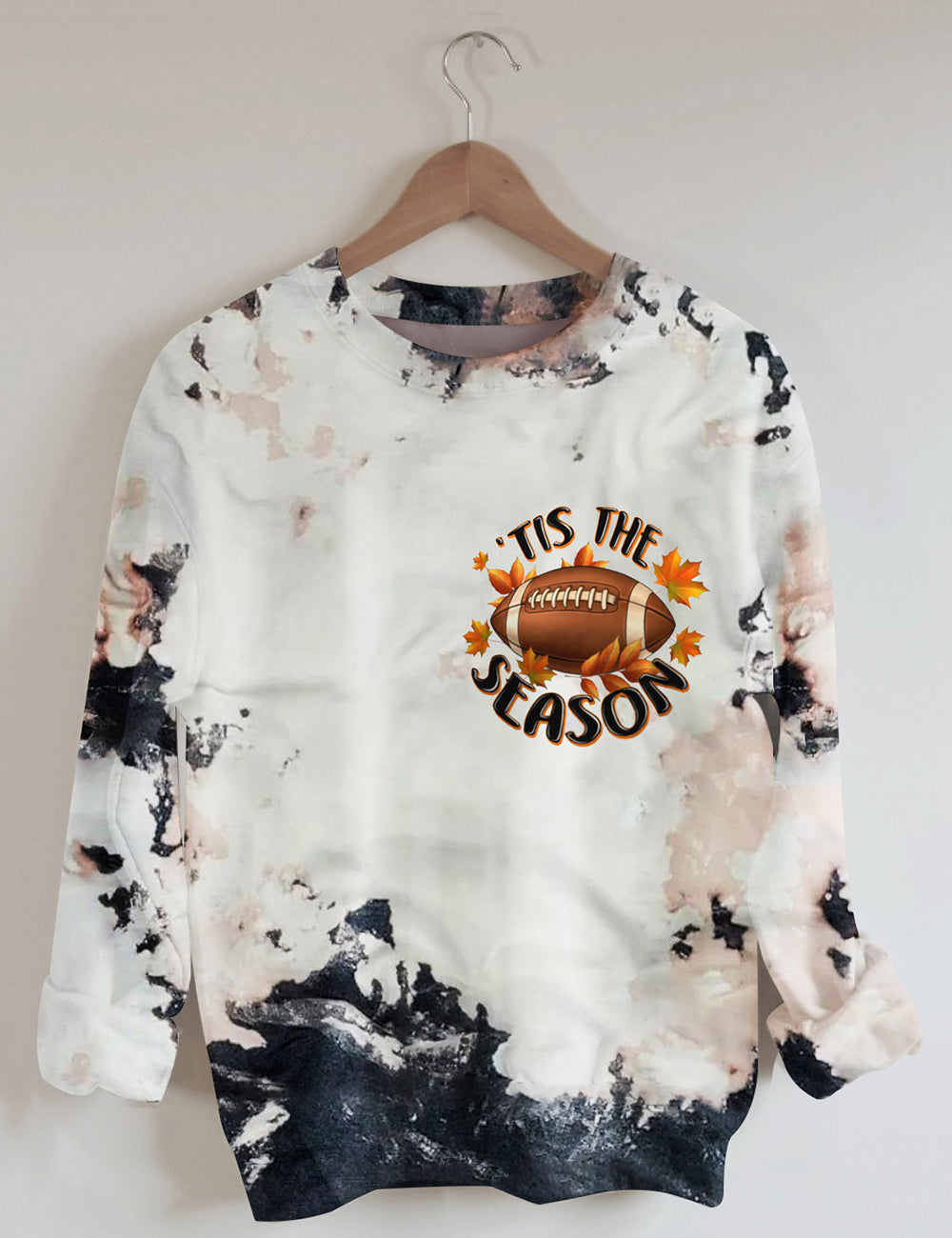 Women's Tis The Season Football Print Shirt