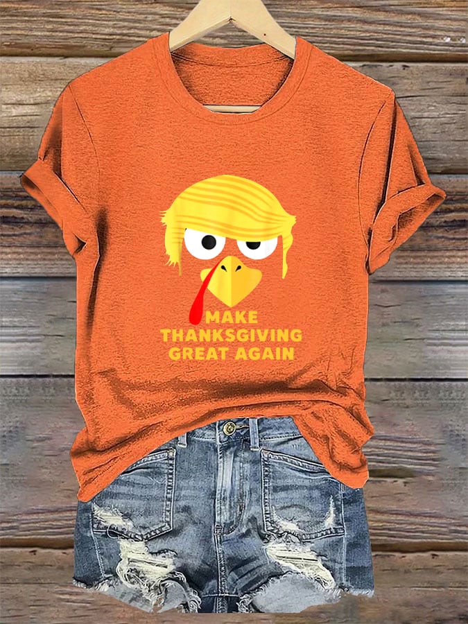 Women's Make Thanksgiving Great Again Print T-Shirt