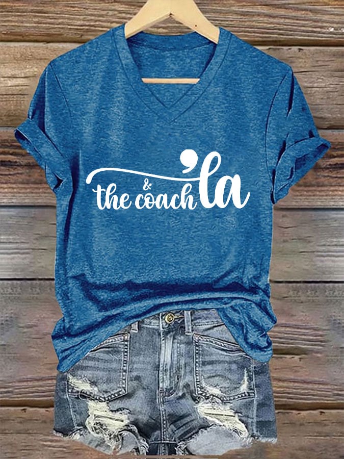Women's Comma La And The Coach Print T-Shirt