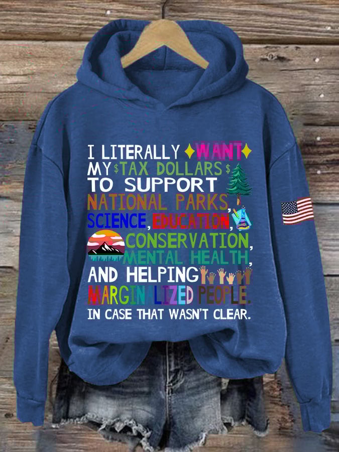 Women's Support National Parks Printed Hoodie