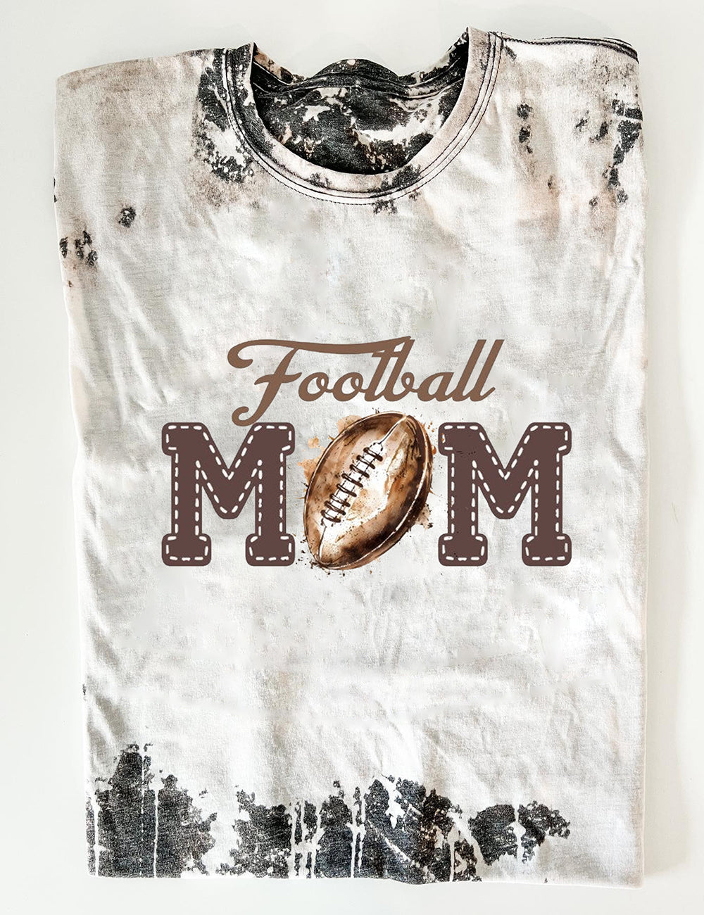 Women's Football Mom Print T-Shirt