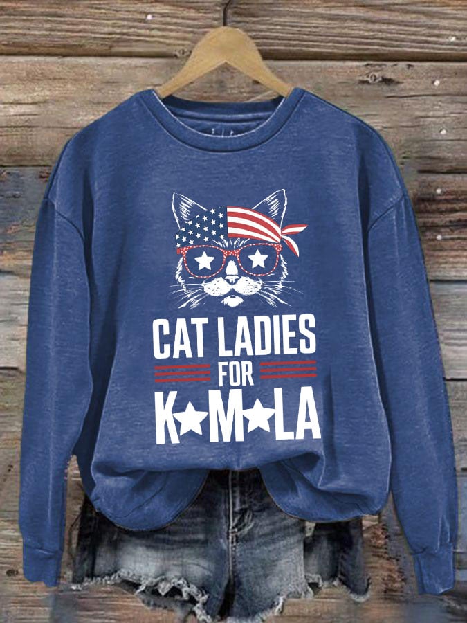 Women's cat ladies for La sweatshirt