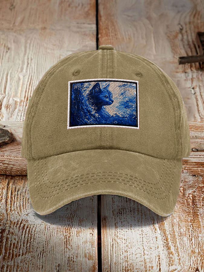Blue Wave Cat Hat