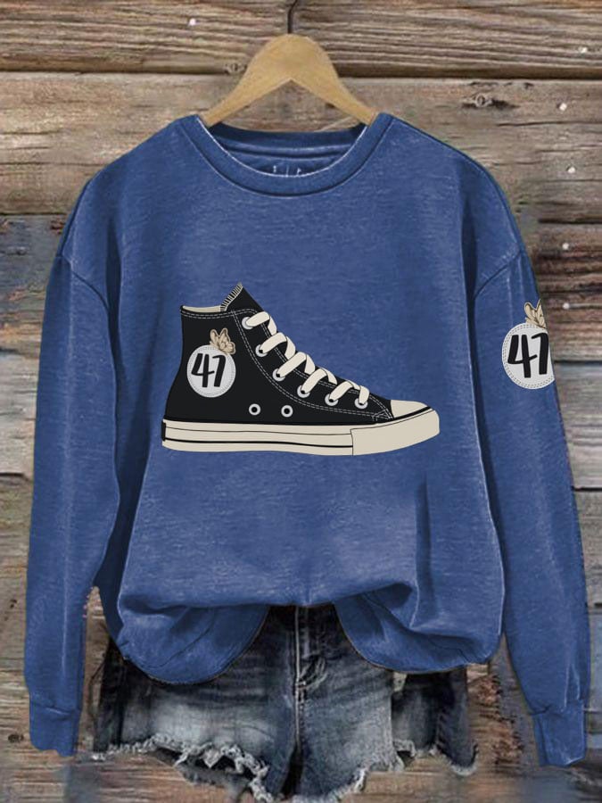 Women's 47 canvas shoes sweatshirt