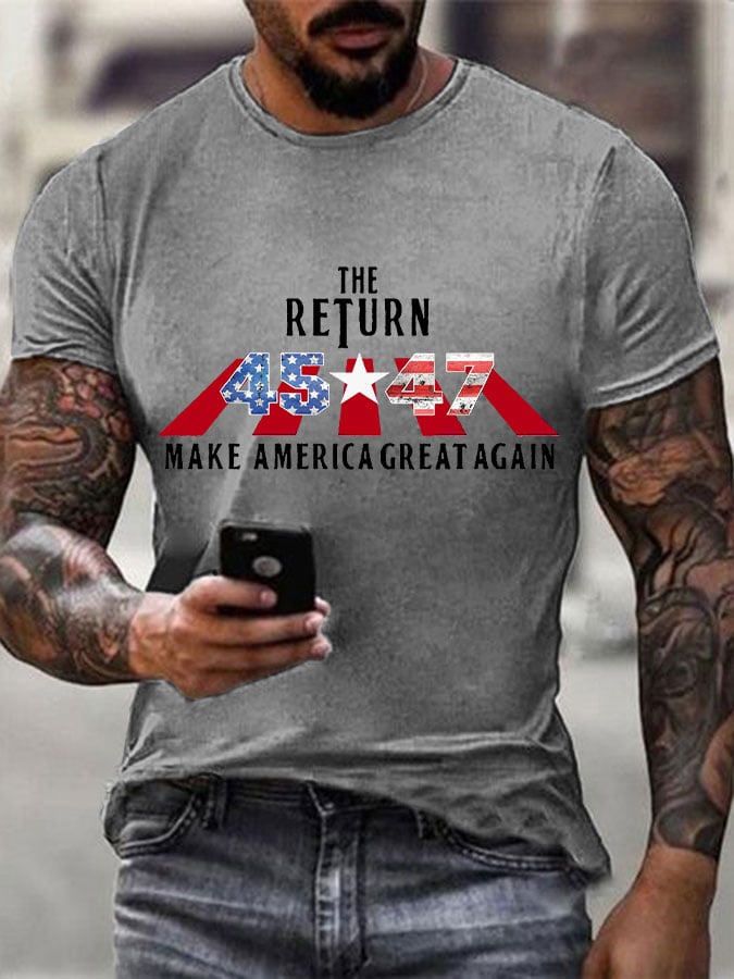 Men's The Return Make America Great Again Printed Casual T-Shirt
