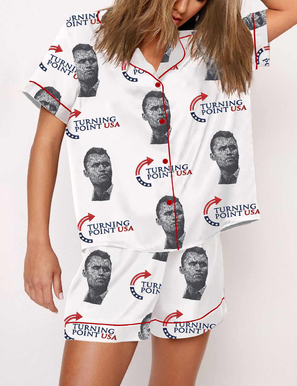 Women's Turning Point USA Freedom Satin Pajama Set