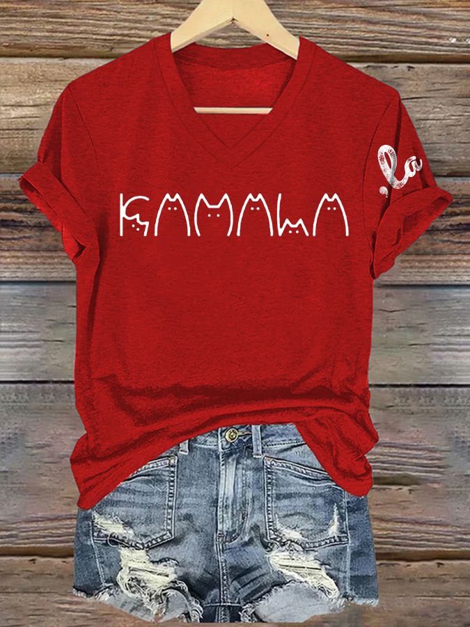 Women's La  kamala Printed Short-Sleeved T-Shirt
