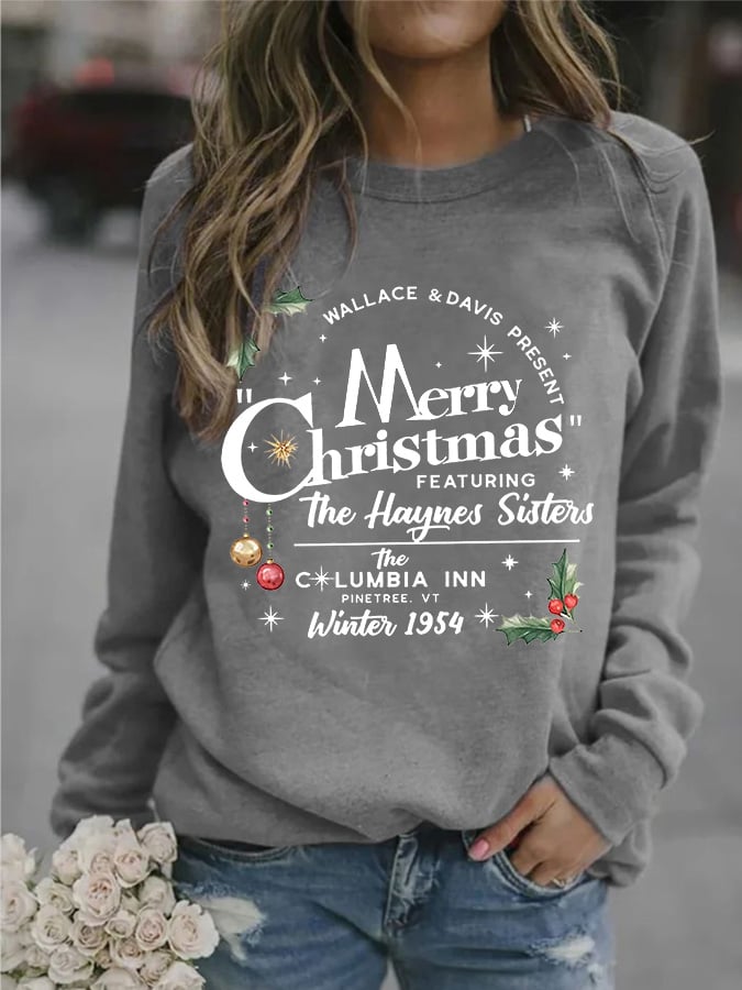 Women's Merry Christmas Print Casual Sweatshirt