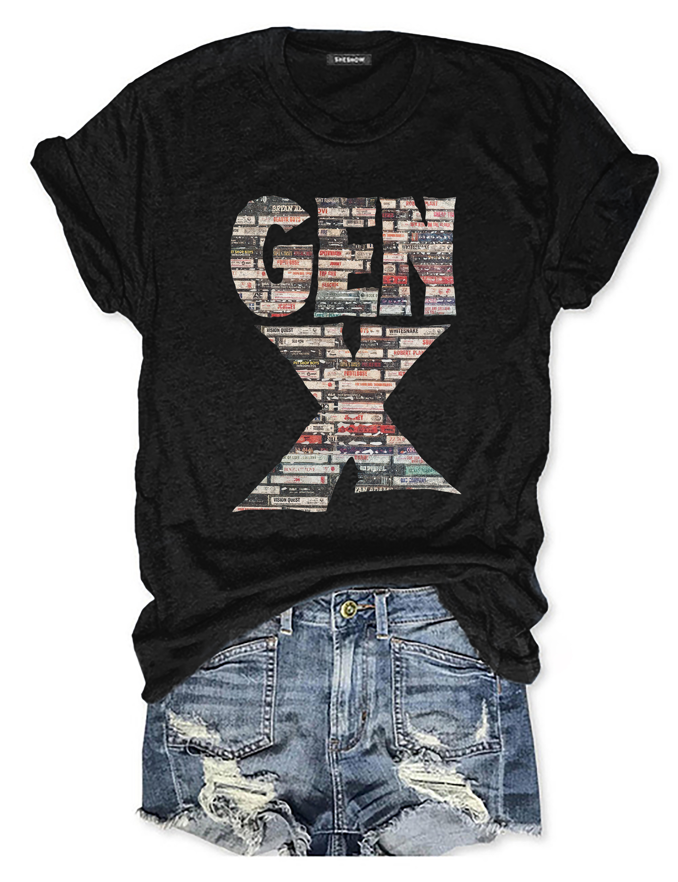 Gen X 80’s Rock Cassettes T-Shirt