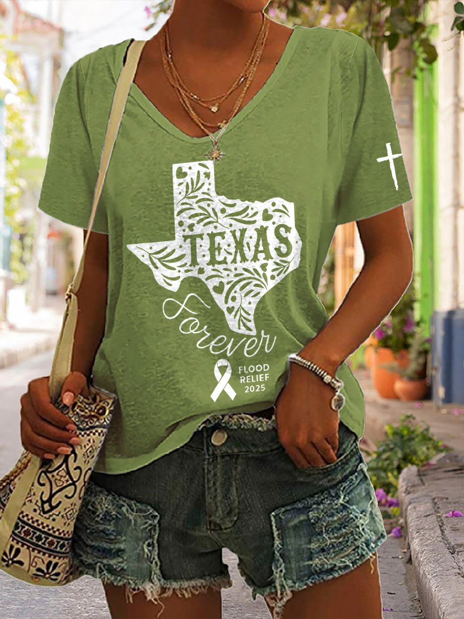 Women's Texas Forever Flood Relief 2025 Print T-Shirt