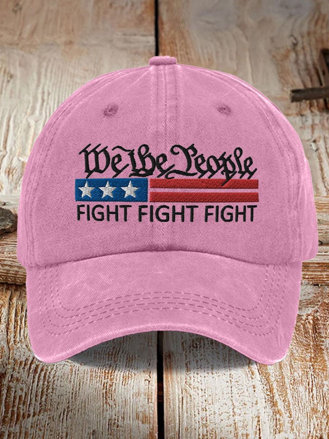 Vintage We the People Print Baseball Cap