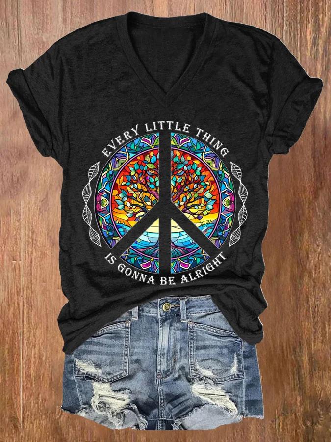 Every Little Thing Is Gonna Be Alright Art Print Casual T-shirt