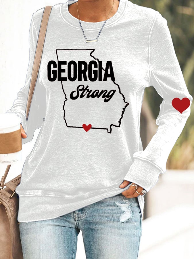 Women's Georgia Strong Printed Casual Sweatshirt