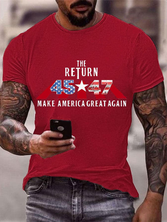 Men's The Return Make America Great Again Printed Casual T-Shirt