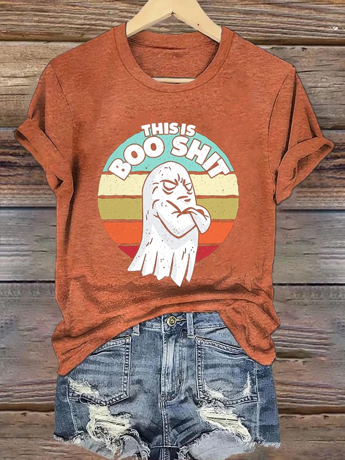 Women's Halloween Printed Casual T-Shirt