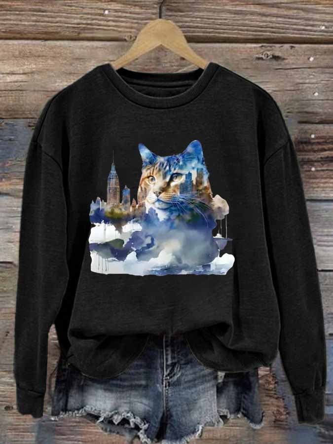 Women's La Cat 2024 Print Casual Sweatshirt