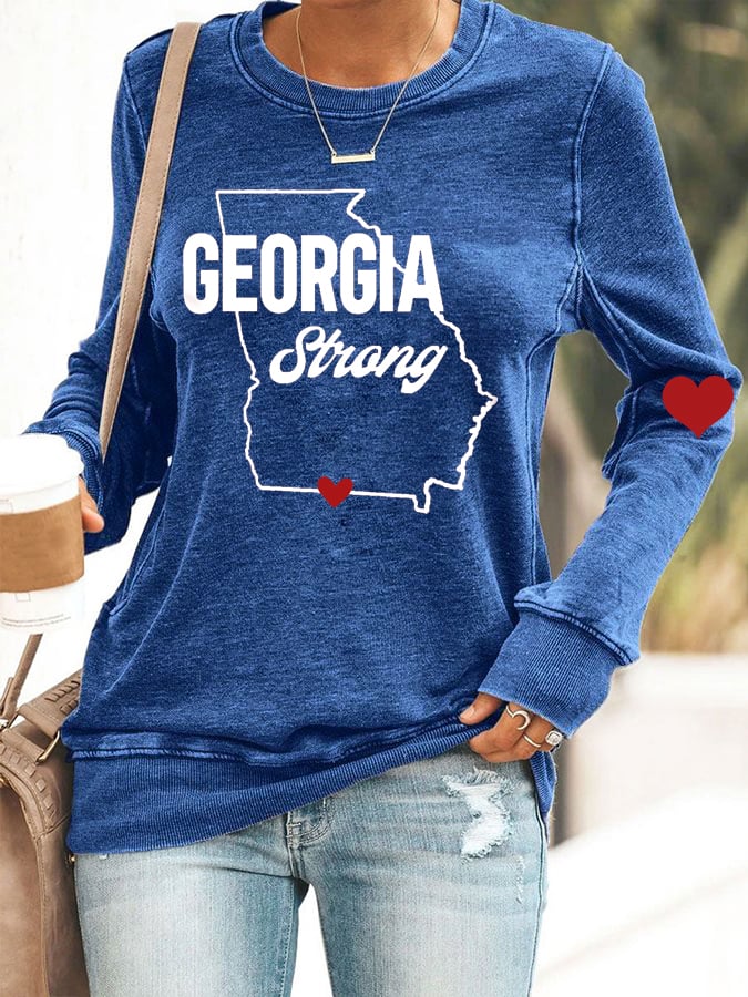 Women's Georgia Strong Printed Casual Sweatshirt